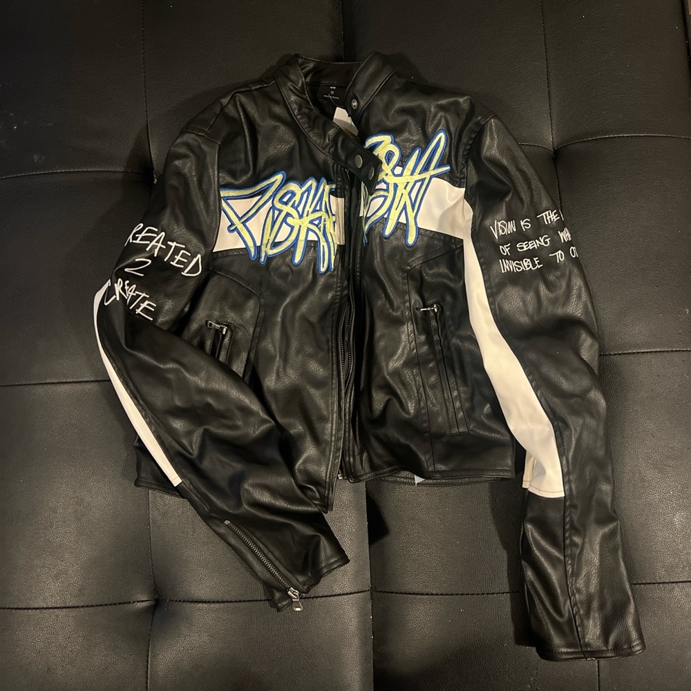 Women PISHPOSH leather jacket urban outfitters